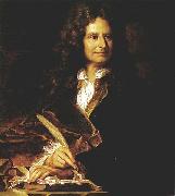 Hyacinthe Rigaud Portrait of Nicolas Boileau oil painting reproduction